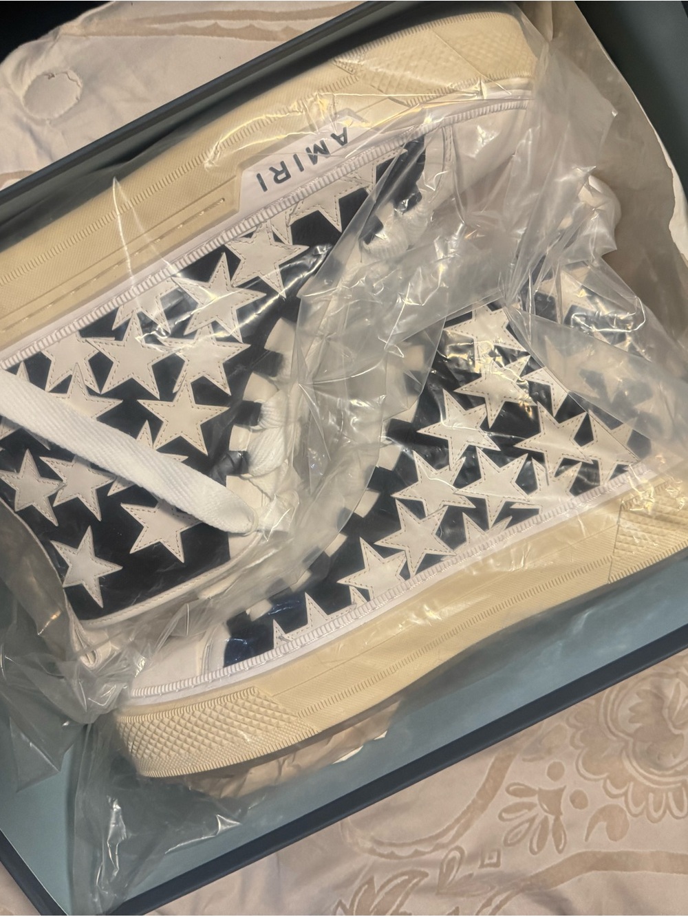 AMIRI Black Box with White Label